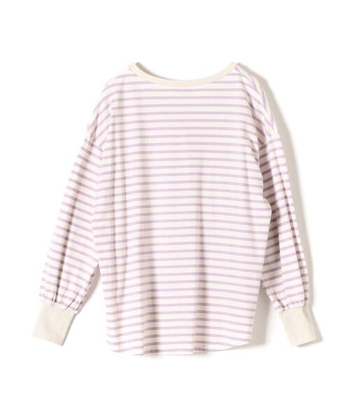 SHIPS Days(シップスデイズ)の「SHIPS Days:ボーダーロングスリーブTee(Tシャツ/カットソー・レディース・ラベンダー/ネイビー/ベージュ・ONE SIZE)」の5枚目の写真