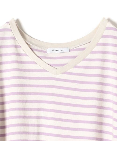 SHIPS Days(シップスデイズ)の「SHIPS Days:ボーダーロングスリーブTee(Tシャツ/カットソー・レディース・ラベンダー/ネイビー/ベージュ・ONE SIZE)」の11枚目の写真