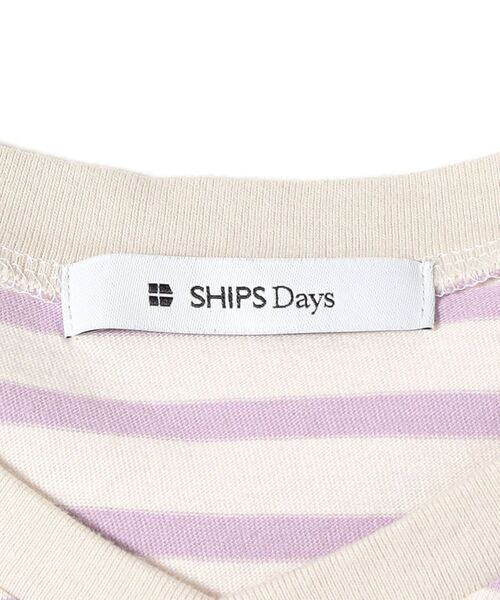 SHIPS Days(シップスデイズ)の「SHIPS Days:ボーダーロングスリーブTee(Tシャツ/カットソー・レディース・ラベンダー/ネイビー/ベージュ・ONE SIZE)」の6枚目の写真