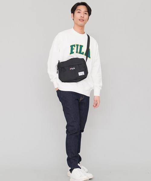 FILA(フィラ)の「【FILA/フィラ】ショルダーバッグ/フロント刺繍/ユニセックス(ショルダーバッグ・レディース・トリコロール/ブラック・FREE)」の11枚目の写真