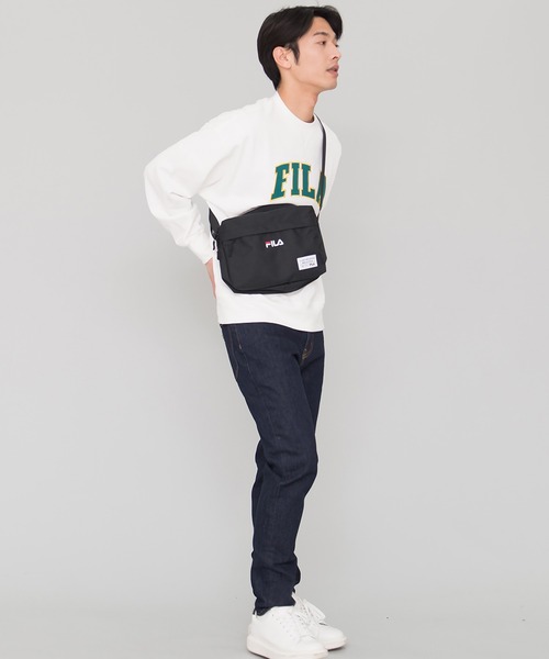 FILA(フィラ)の「【FILA/フィラ】ショルダーバッグ/フロント刺繍/ユニセックス(ショルダーバッグ・レディース・トリコロール/ブラック・FREE)」の13枚目の写真