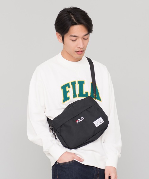 FILA(フィラ)の「【FILA/フィラ】ショルダーバッグ/フロント刺繍/ユニセックス(ショルダーバッグ・レディース・トリコロール/ブラック・FREE)」の8枚目の写真