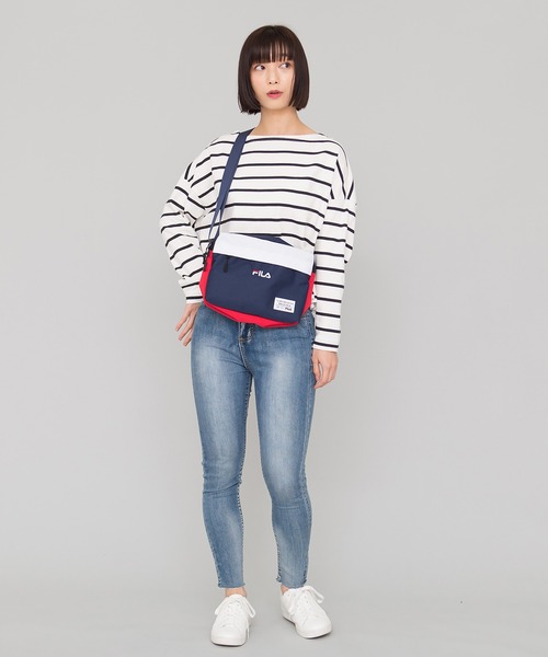 FILA(フィラ)の「【FILA/フィラ】ショルダーバッグ/フロント刺繍/ユニセックス(ショルダーバッグ・レディース・トリコロール/ブラック・FREE)」の22枚目の写真