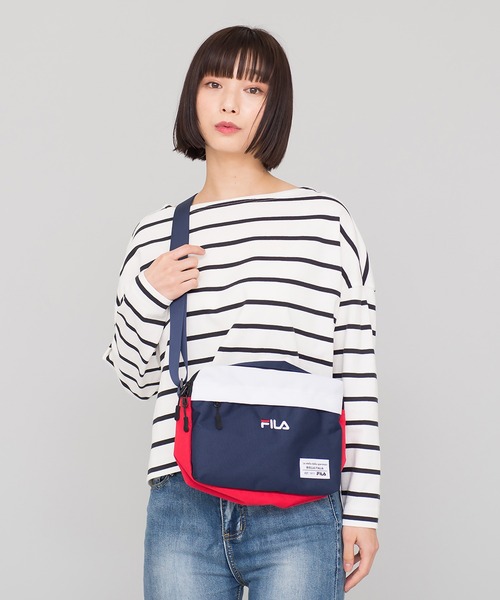 FILA(フィラ)の「【FILA/フィラ】ショルダーバッグ/フロント刺繍/ユニセックス(ショルダーバッグ・レディース・トリコロール/ブラック・FREE)」の18枚目の写真