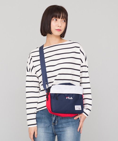 FILA(フィラ)の「【FILA/フィラ】ショルダーバッグ/フロント刺繍/ユニセックス(ショルダーバッグ・レディース・トリコロール/ブラック・FREE)」の19枚目の写真