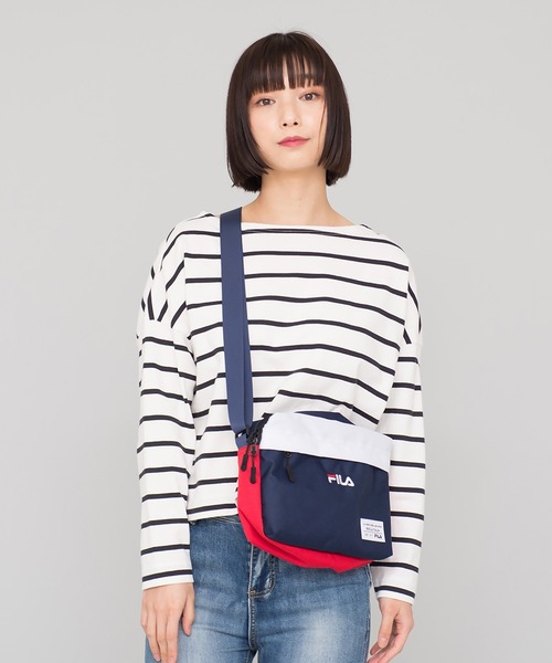 FILA(フィラ)の「【FILA/フィラ】ショルダーバッグ/フロント刺繍/ユニセックス(ショルダーバッグ・レディース・トリコロール/ブラック・FREE)」の20枚目の写真