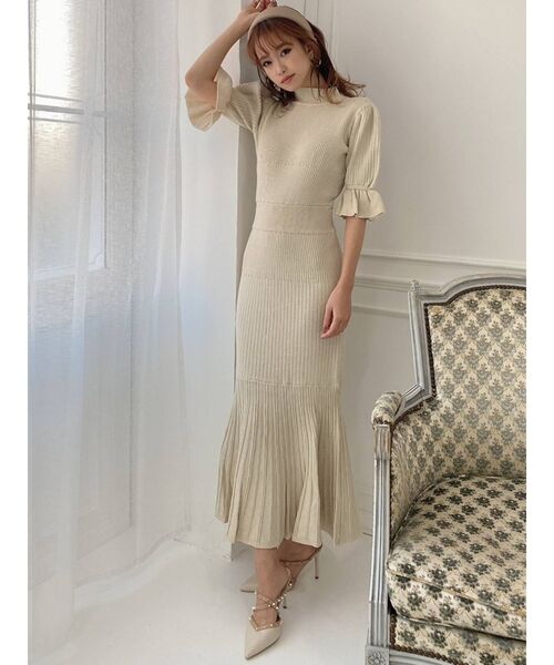 RESEXXY（リゼクシー）の「スリーブデザインマーメイドワンピース（ワンピース・レディース・ミント/ブラック/ベージュ・FREE）」の16枚目の写真