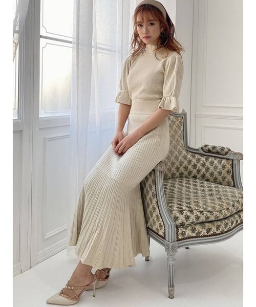 RESEXXY（リゼクシー）の「スリーブデザインマーメイドワンピース（ワンピース・レディース・ミント/ブラック/ベージュ・FREE）」の20枚目の写真