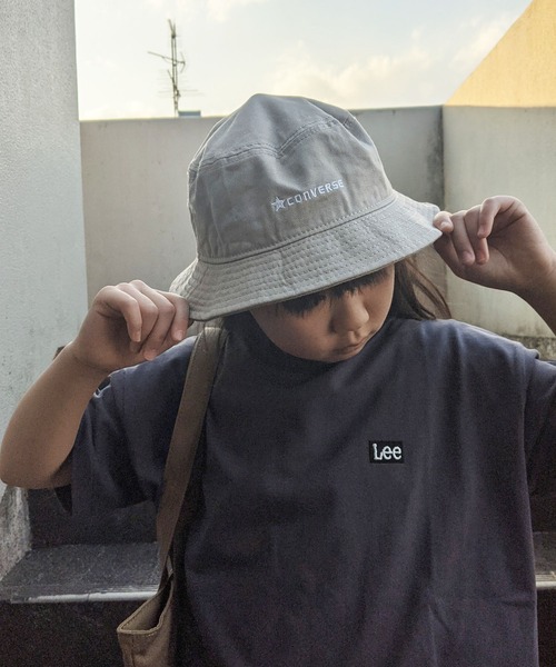 CONVERSE（コンバース）の「CONVERSE/コンバース　キッズ　ツイルバケットハット（ハット・キッズ・ホワイト/ブラック/ベージュ・FREE）」の3枚目の写真
