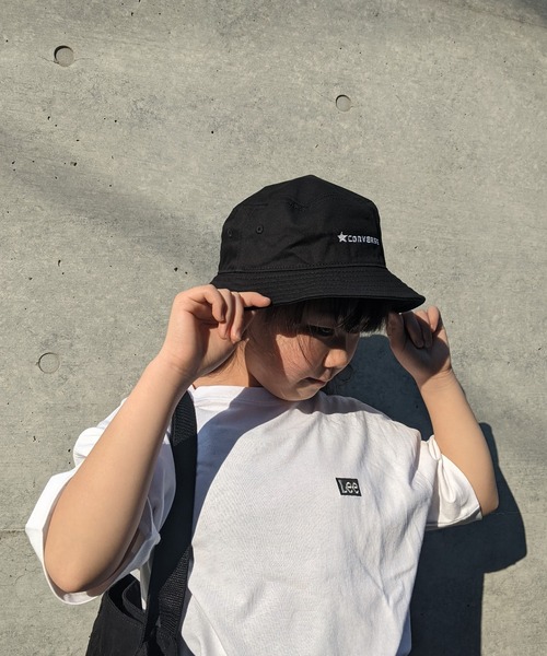CONVERSE（コンバース）の「CONVERSE/コンバース　キッズ　ツイルバケットハット（ハット・キッズ・ホワイト/ブラック/ベージュ・FREE）」の8枚目の写真