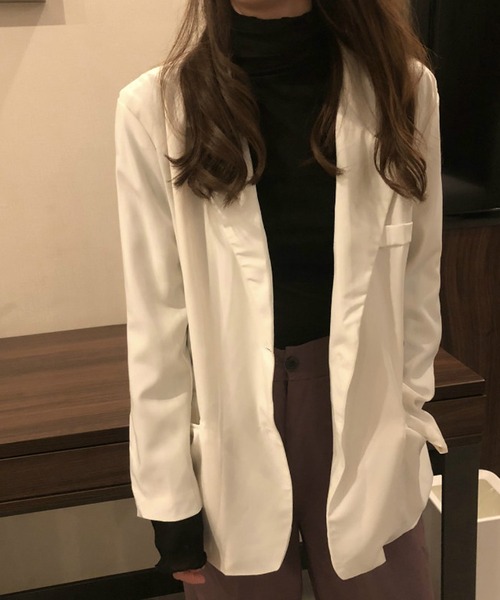 ANOTHER S（アナザーエス）の「シアー タートルネックプルオーバー（Tシャツ/カットソー・レディース・ブラック/ベージュ/グレー/カーキ/アイボリー・FREE）」の8枚目の写真