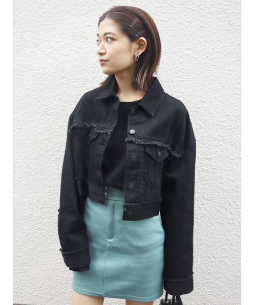 EMODA（エモダ）の「リブハイウエストWボタンスカート（スカート・レディース・ブラック/ベージュ/ミント・SMALL/MEDIUM）」の14枚目の写真