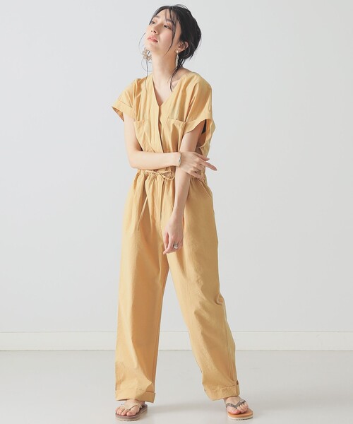 BEAMS LIGHTS（ビームスライツ）の「BEAMS LIGHTS / Vネック ドロスト コンビネゾン（つなぎ/オールインワン・レディース・ブラック/ピンク/イエロー系その他5・ONE SIZE/36/38）」の7枚目の写真