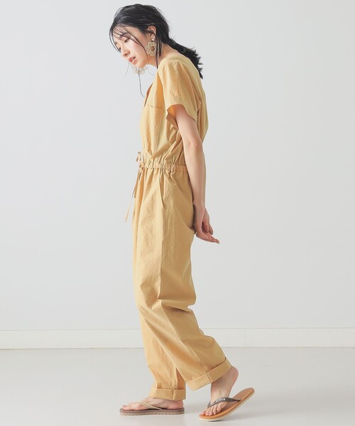 BEAMS LIGHTS（ビームスライツ）の「BEAMS LIGHTS / Vネック ドロスト コンビネゾン（つなぎ/オールインワン・レディース・ブラック/ピンク/イエロー系その他5・ONE SIZE/36/38）」の8枚目の写真