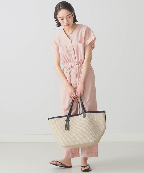 BEAMS LIGHTS（ビームスライツ）の「BEAMS LIGHTS / Vネック ドロスト コンビネゾン（つなぎ/オールインワン・レディース・ブラック/ピンク/イエロー系その他5・ONE SIZE/36/38）」の3枚目の写真