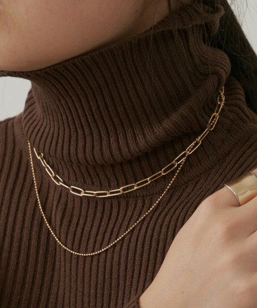 Aunt Marie's（アントマリーズ）の「LAYERED CHAIN NECKLESS / レイヤードチェーンネックレス（ネックレス・レディース・ゴールド/シルバー・FREE）」の2枚目の写真