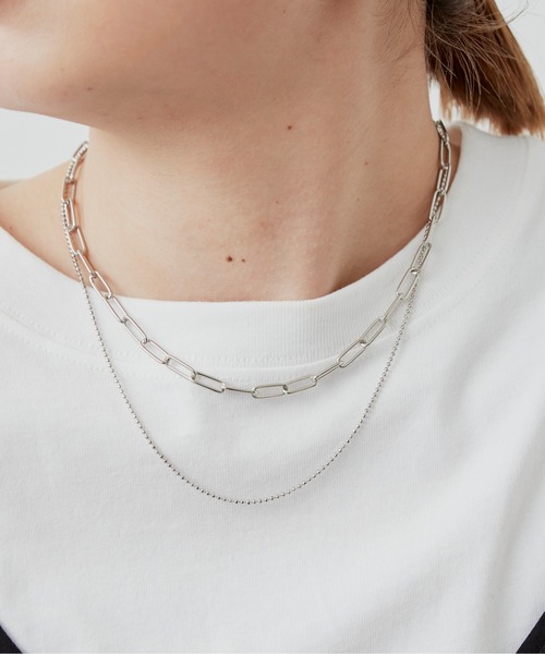 Aunt Marie's（アントマリーズ）の「LAYERED CHAIN NECKLESS / レイヤードチェーンネックレス（ネックレス・レディース・ゴールド/シルバー・FREE）」の5枚目の写真