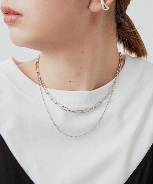 Aunt Marie's（アントマリーズ）の「LAYERED CHAIN NECKLESS / レイヤードチェーンネックレス（ネックレス・レディース・ゴールド/シルバー・FREE）」の3枚目の写真
