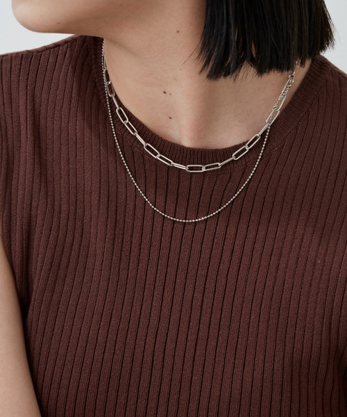 Aunt Marie's（アントマリーズ）の「LAYERED CHAIN NECKLESS / レイヤードチェーンネックレス（ネックレス・レディース・ゴールド/シルバー・FREE）」の10枚目の写真