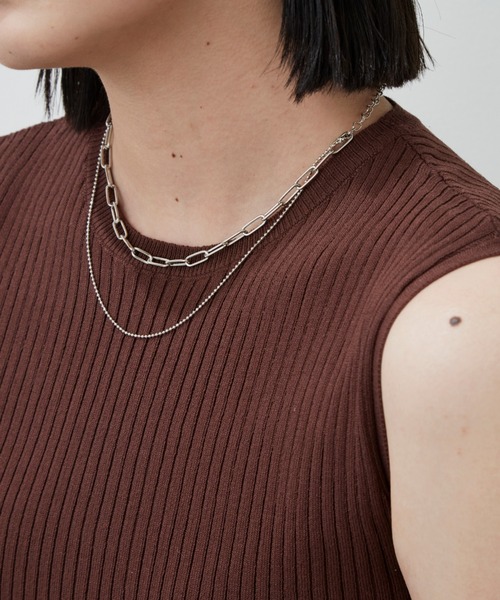 Aunt Marie's（アントマリーズ）の「LAYERED CHAIN NECKLESS / レイヤードチェーンネックレス（ネックレス・レディース・ゴールド/シルバー・FREE）」の11枚目の写真