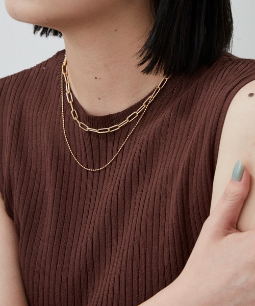 Aunt Marie's（アントマリーズ）の「LAYERED CHAIN NECKLESS / レイヤードチェーンネックレス（ネックレス・レディース・ゴールド/シルバー・FREE）」の13枚目の写真