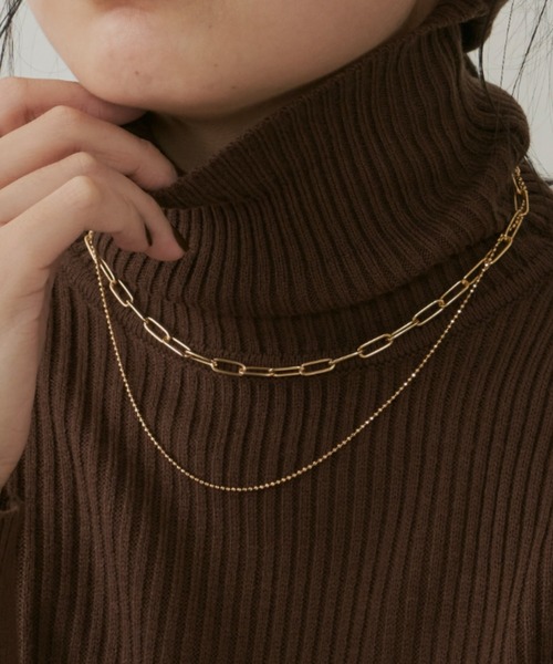 Aunt Marie's（アントマリーズ）の「LAYERED CHAIN NECKLESS / レイヤードチェーンネックレス（ネックレス・レディース・ゴールド/シルバー・FREE）」の17枚目の写真