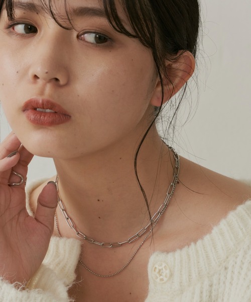 Aunt Marie's（アントマリーズ）の「LAYERED CHAIN NECKLESS / レイヤードチェーンネックレス（ネックレス・レディース・ゴールド/シルバー・FREE）」の16枚目の写真