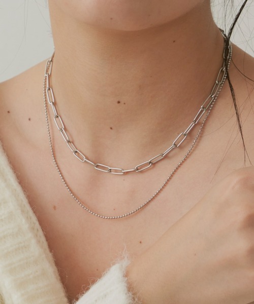 Aunt Marie's（アントマリーズ）の「LAYERED CHAIN NECKLESS / レイヤードチェーンネックレス（ネックレス・レディース・ゴールド/シルバー・FREE）」の14枚目の写真