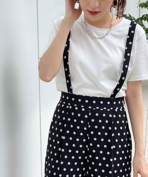 NOLLEY’S(ノーリーズ)の「28G天竺ベーシックTシャツ(Tシャツ/カットソー・レディース・ホワイト/チャコールグレー/ライトブルー/ベージュ/サーモンピンク・38/36)」の2枚目の写真