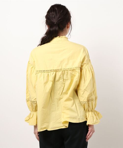 RETRO GIRL（レトロガール）の「ハイネックはしごレースブラウス（シャツ/ブラウス・レディース・オフホワイト/イエロー/ライトベージュ・FREE）」の13枚目の写真