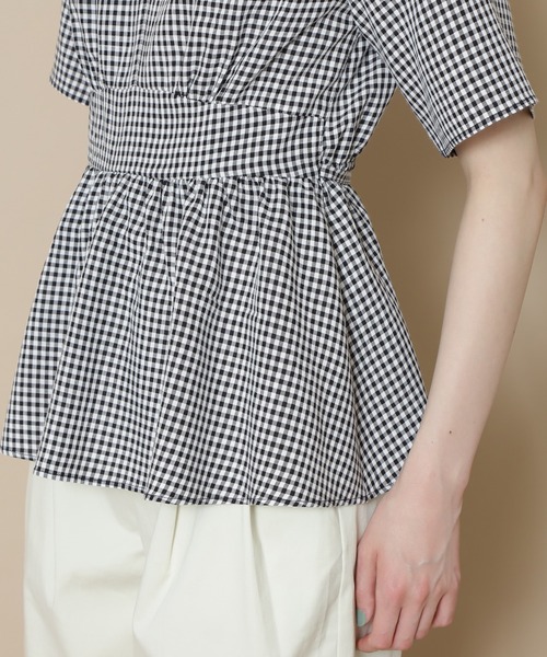 N.（N. Natural Beauty Basic）（エヌエヌナチュラルビューティーベーシック）の「◆半袖ペプラムブラウス（シャツ/ブラウス・レディース・ホワイト/ブラック/パープル/ブラック系その他/イエロー・MEDIUM）」の21枚目の写真