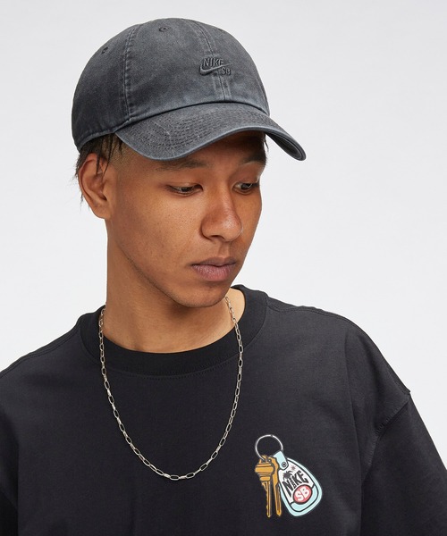 NIKE（ナイキ）の「ナイキ SB ヘリテージ86 ウォッシュド スケートボードキャップ / NIKE（キャップ・メンズ・ブラック/グレー・ONE SIZE）」の7枚目の写真