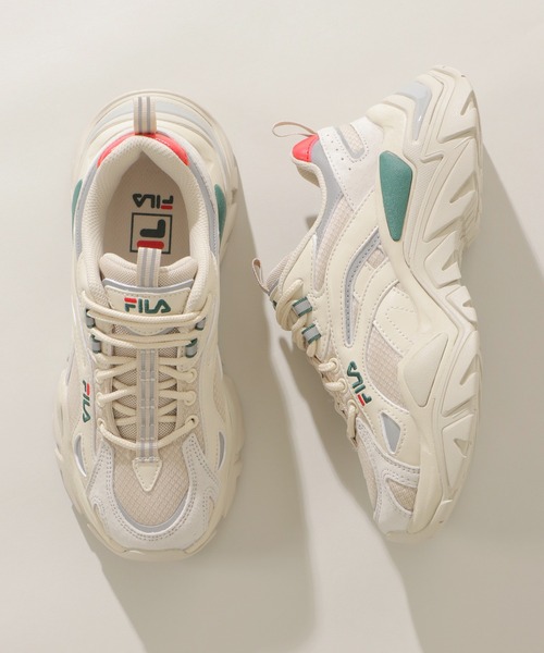 FILA(フィラ)の「FILA イントレーションライト(スニーカー・レディース・イエロー/レッド/ライトグレー・23cm/24.0cm)」の1枚目の写真