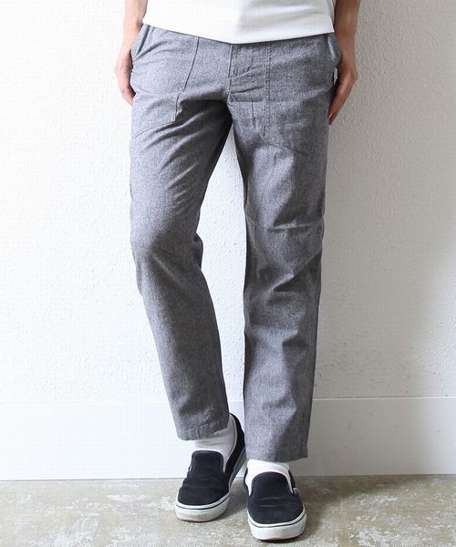 coen（コーエン）の「【MBC】ヘリンボーン起毛イージーアンクルパンツ(ユニセックス)（その他パンツ・メンズ・ネイビー/ダークグレー・X-LARGE/MEDIUM/SMALL/LARGE/X-SMALL）」の2枚目の写真