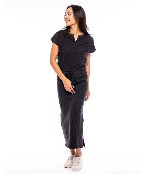 BILLABONG（ビラボン）の「BILLABONG レディース 【A DAYDREAM AWAY】 ONE PIECE DRESS ワンピース【2021年春夏モデル】/ビラボンジャガードロングワンピ（ワンピース・レディース・ブラック/アイボリー/ライラック・MEDIUM/LARGE）」の2枚目の写真