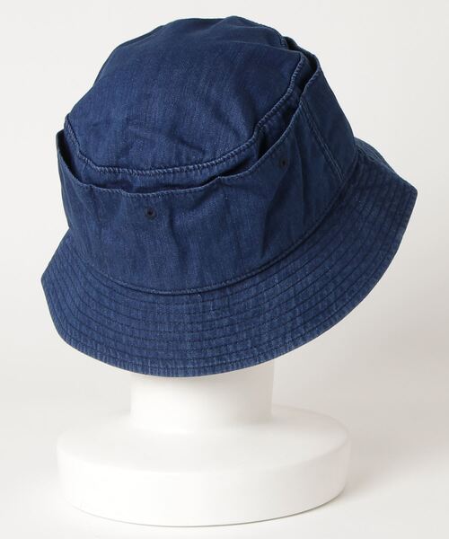 WILD THINGS（ワイルドシングス）の「【WILD THINGS/ワイルドシングス】デニムバケットハット ブランドロゴ / HAT/ 帽子（ハット・メンズ・インディゴブルー/ライトインディゴブルー・FREE）」の3枚目の写真