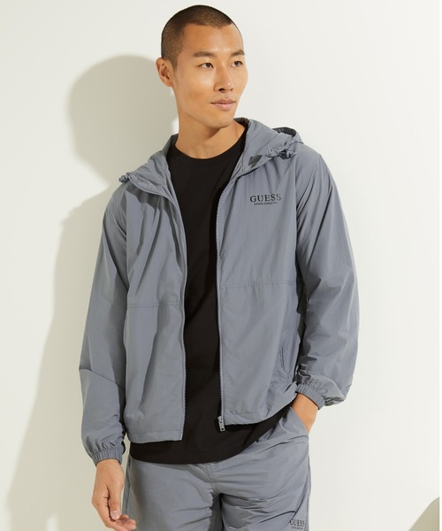 Guess(ゲス)の「Logo Nylon Jacket(ナイロンジャケット・メンズ・グリーン/ブラック/ライトブルー・SMALL/X-LARGE/LARGE/MEDIUM)」の3枚目の写真