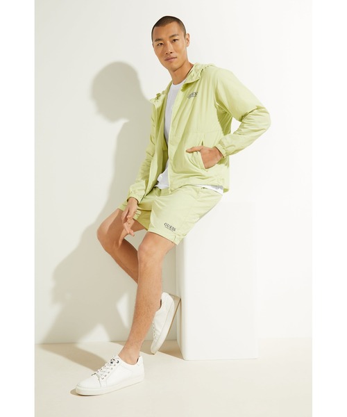 Guess(ゲス)の「Logo Nylon Jacket(ナイロンジャケット・メンズ・グリーン/ブラック/ライトブルー・SMALL/X-LARGE/LARGE/MEDIUM)」の19枚目の写真