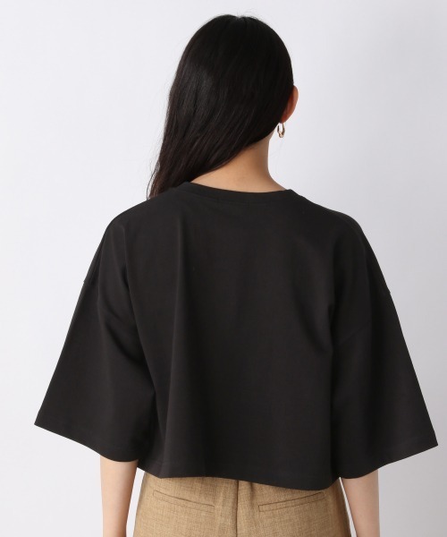 JEANASIS（ジーナシス）の「リサイクルコットンボックスショートTEE/949747（Tシャツ/カットソー・レディース・ホワイト/ピンク/ブラック・FREE）」の6枚目の写真