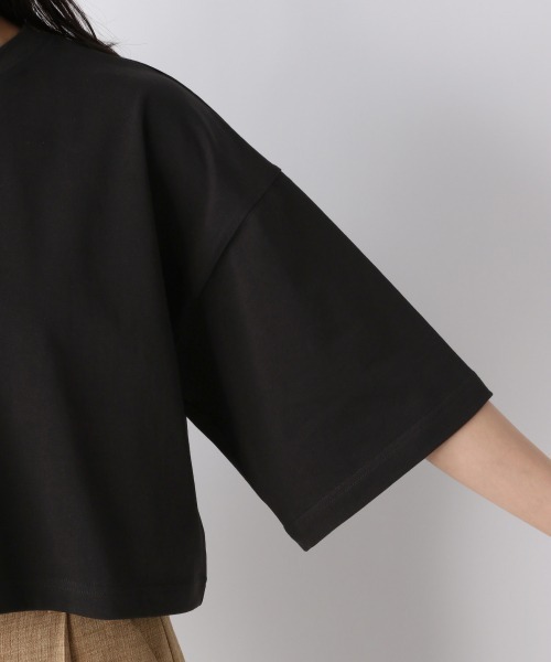 JEANASIS（ジーナシス）の「リサイクルコットンボックスショートTEE/949747（Tシャツ/カットソー・レディース・ホワイト/ピンク/ブラック・FREE）」の8枚目の写真