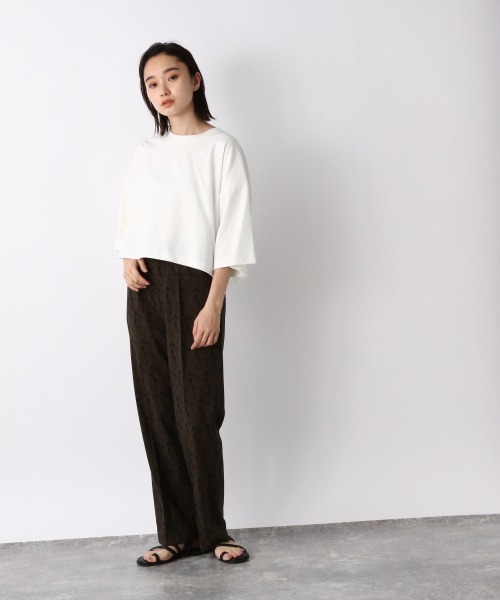 JEANASIS（ジーナシス）の「リサイクルコットンボックスショートTEE/949747（Tシャツ/カットソー・レディース・ホワイト/ピンク/ブラック・FREE）」の21枚目の写真