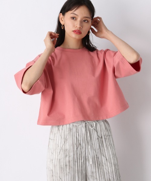 JEANASIS（ジーナシス）の「リサイクルコットンボックスショートTEE/949747（Tシャツ/カットソー・レディース・ホワイト/ピンク/ブラック・FREE）」の19枚目の写真