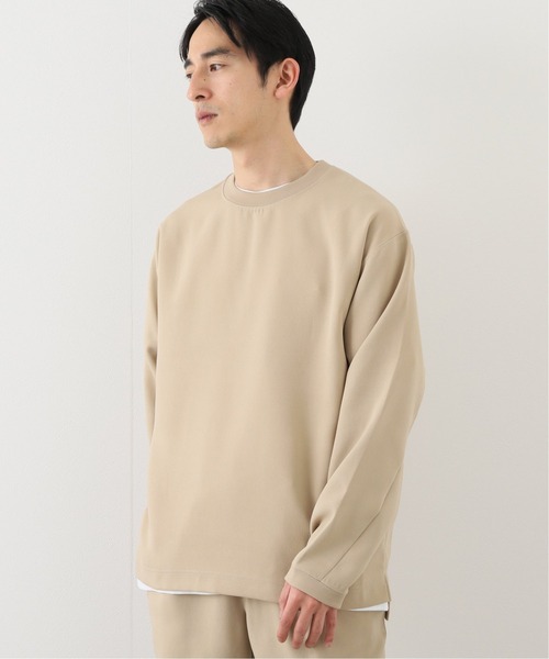 417 EDIFICE（フォーワンセブンエディフィス）の「フクレ ダブルクロス クルーネック（Tシャツ/カットソー・メンズ・ブラック/ベージュ/ネイビー・SMALL/MEDIUM/LARGE/X-LARGE）」の2枚目の写真