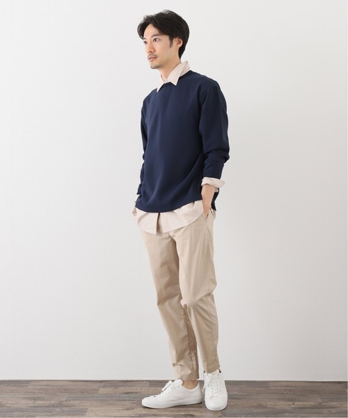 417 EDIFICE（フォーワンセブンエディフィス）の「フクレ ダブルクロス クルーネック（Tシャツ/カットソー・メンズ・ブラック/ベージュ/ネイビー・SMALL/MEDIUM/LARGE/X-LARGE）」の8枚目の写真