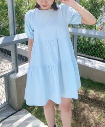 Me% | バックリボンティアードハンソデワンピース(ワンピース)