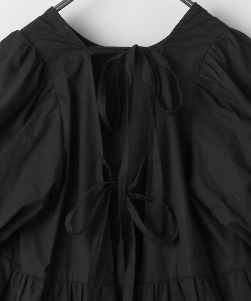 Me%（ミィパーセント）の「バックリボンティアードハンソデワンピース（ワンピース・レディース・ホワイト/ブラック/サックスブルー・FREE）」の16枚目の写真