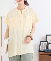 OMNES Another Edition | シルクタッチフラップポケットスキッパープルオーバー(シャツ/ブラウス)