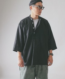 CHAMBRAY GRANPA 3/4 SLEEVES SHIRT グランパ7分袖シャツ