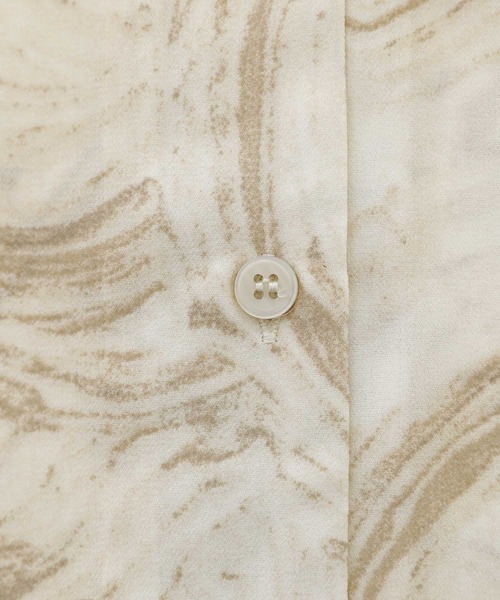 osharewalker（オシャレウォーカー）の「【廃盤】『シアーマーブルプリントシャツ』（シャツ/ブラウス・レディース・ベージュ/ピンク・FREE）」の11枚目の写真