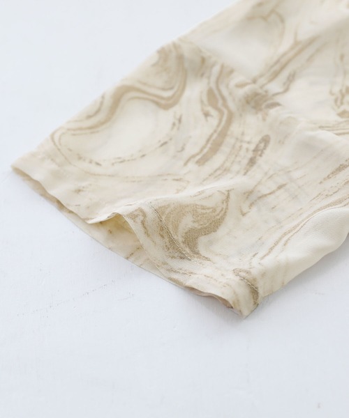 osharewalker（オシャレウォーカー）の「【廃盤】『シアーマーブルプリントシャツ』（シャツ/ブラウス・レディース・ベージュ/ピンク・FREE）」の19枚目の写真